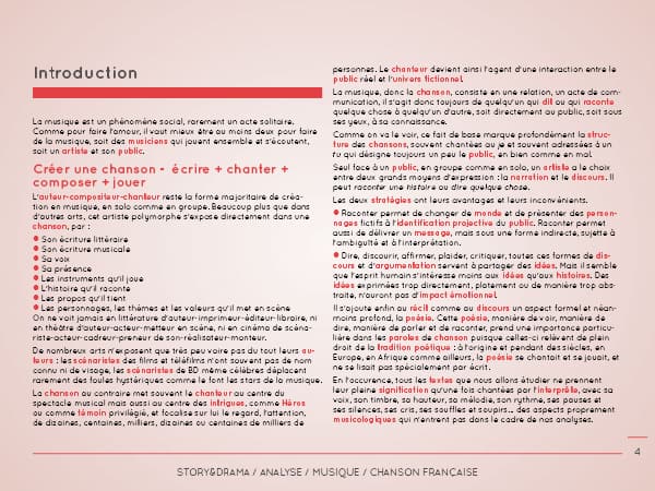 Analyse Chanson Française - Introduction