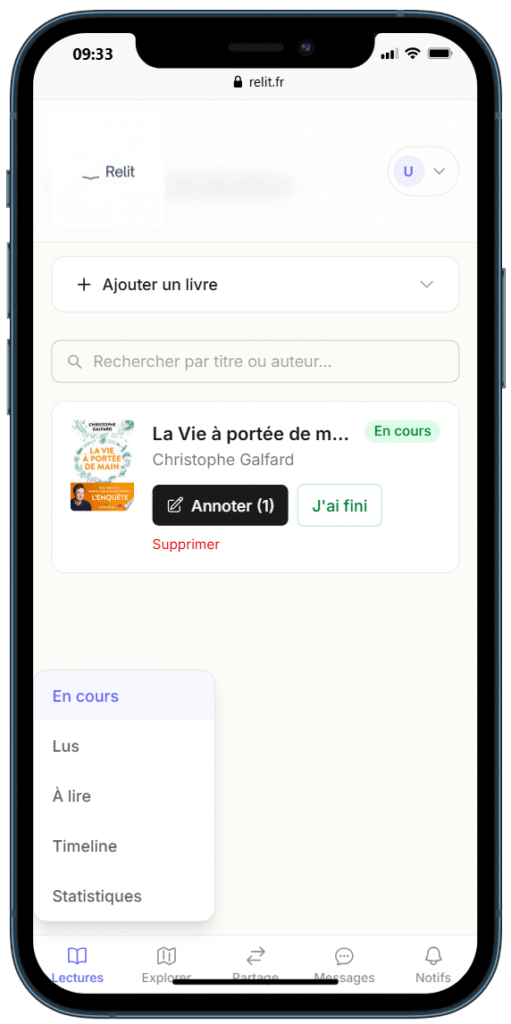 app suivi de lecture